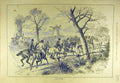 Original Old Antique Print 1882 Road-Hunters Horse Riders Hunting Meet Hunt 19th