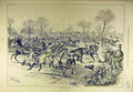 Original Old Antique Print 1880 First-Fence Hunting Horses Riders Hunters 19th