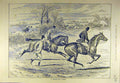 Original Old Antique Print 1887 Kingdom-Horse Hunter Hunting Rider Hunt 19th