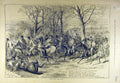 Original Old Antique Print 1880 Haste-Speed Hunters Hunting Riders Hunt 19th