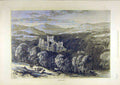 Original Old Antique Print 1871 Melrose Abbey Building Scotland Scottish 19th