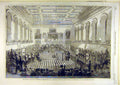 Original Old Antique Print 1860 Duke Newcastle Mechanic'S Hall Nottingham 19th