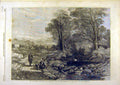 Original Old Antique Print 1861 North Countrie Creswick Country Fine Art 19th