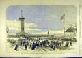 Original Old Antique Print 1869 Royal Agricultural Society Manchester Trafford