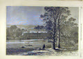 Original Old Antique Print 1869 Knowsley House Building Sketch Architecture 19th