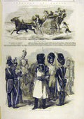 Old Antique Print 1857 Naples Sketch Calesso Neapolitan Cavalry Infantry 19th