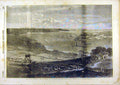 Old Antique Print 1856 Naval Review Flotilla Gun-Boats Motherbank Leitch 19th