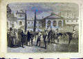 Original Old Antique Print 1861 Colours -Westminster Volunteers Queen'S 19th