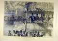 Old Antique Print 1873 Shah Visit West India Docks London Social History 19th
