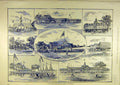 Old Antique Print 1889 Royal Agricultural Show Windsor Pavilion Sketches 19th