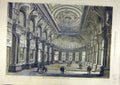 Original Old Antique Print 1871 Hall Drapers Company Throgmorton Street 19th