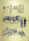 Original Old Antique Print 1895 Army Athletic Meeting Aldershot Sport Military