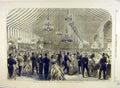 Original Old Antique Print 1865 Naval Festival Portsmouth Ball College People