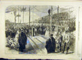 Original Old Antique Print 1870 Prince Wales Freemason Grammar School Reading
