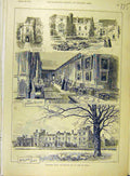 Original Old Antique Print 1893 Penshurst Place Kent De-L'Isle Building Sketches