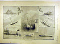 Original Old Antique Print 1893 Clyde Yachting Season Yacht Regatta Sketches