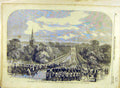Original Old Antique Print 1858 Birmingham Royal Cortege Aston Hall Queen Royal