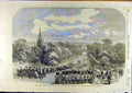 Original Old Antique Print 1858 Birmingham Queen Royal Visit Aston-Hall Warwick