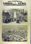 Old Antique Print 1887 Manchester Royal Jubilee Exhibition Prince Wales 19th