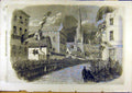 Original Old Antique Print 1858 Leeds Royal Cortege Queen Briggate Boar-Lane