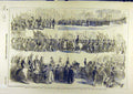 Original Old Antique Print 1846 Prince Albert Liverpool Procession Banquet 19th