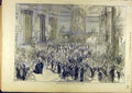 Original Old Antique Print 1872 Prince Arthur Townhall Leeds Ball Roundhay Park