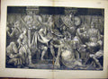 Old Antique Print 1871 First Wassail Cup Scottish Scotland Drink People 19th