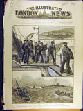 Original Old Antique Print 1888 Ireland Coast Naval Manoeuvres Bantry Bay Irish