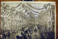 Original Old Antique Print 1886 Royal Procession Castle-Street Liverpool Queen