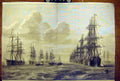 Original Old Antique Print 1873 Naval Review Spithead Royal Yacht Shah Navy