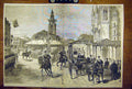 Original Old Antique Print 1882 Royal Courts Justice Queen Procession Cortege
