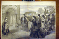 Original Old Antique Print 1872 Sunday Morning Whippingham Church Isle-Of-Wight