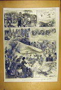 Original Old Antique Print 1882 Shooting Season Sketches Shots First-October