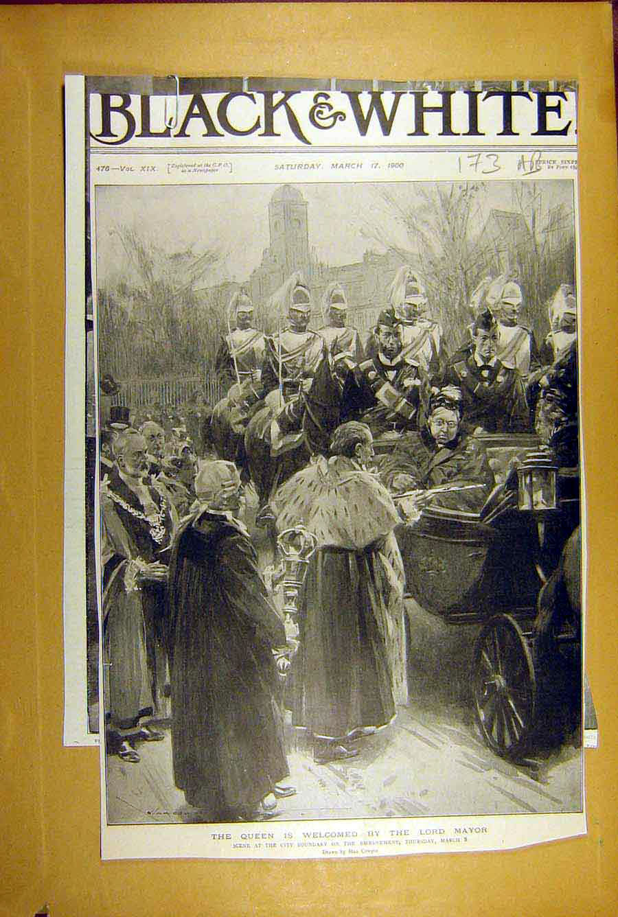 Old Antique Print 1900 Lord Mayor Queen Victoria London Sovereign Royal 20th