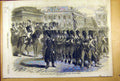 Old Antique Print 1856 Imperial Guard Paris Troops Place Vendome Military 19th