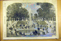 Old Antique Print 1855 Orangery Private-Garden Saint-Cloud Royal Fountain 19th