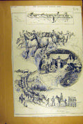 Old Antique Print 1890 Expedtition British South Africa Co. Matebeleland 19th