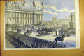 Original Old Antique Print 1872 Prince Arthur Leeds Townhall Royal Visit 19th