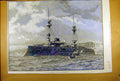 Original Old Antique Print 1889 French Navy Amiral Baudin Ship Naval Victorian