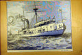 Original Old Antique Print 1885 Ships Navy Hms Colossus Iron-Clad Double-Turret