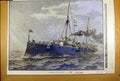 Original Old Antique Print 1887 Hms Mersey New Swift Cruiser Naval Victorian