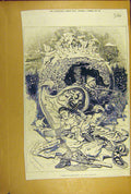 Original Old Antique Print 1876 Plum Pudding Dream Sambourne Social History 19th