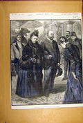 Original Old Antique Print 1889 Queen Victoria Sandringham Royal Social History