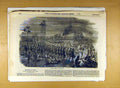 Original Old Antique Print 1851 Sonthal Dance Moonlight Sketches India Railway