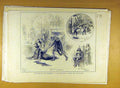 Original Old Antique Print Gentlemen'S Concert Hall Manchester Blot Scutcheon