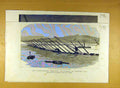 Original Old Antique Print Bantry Bay Service Squadron Boom Section Villiers