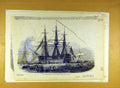 Original Old Antique Print 1847 Hms The-St-Vincent Napier Naval 19th