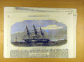Original Old Antique Print 1871 Hms Racer Ryde Sands Aground Naval Victorian
