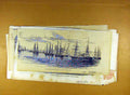 Old Antique Print 1846 English French Squadron Colonia Plate River Ships 19th