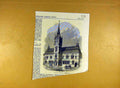 Original Old Antique Print 1866 New-Townhall Dumbarton Building Architecture